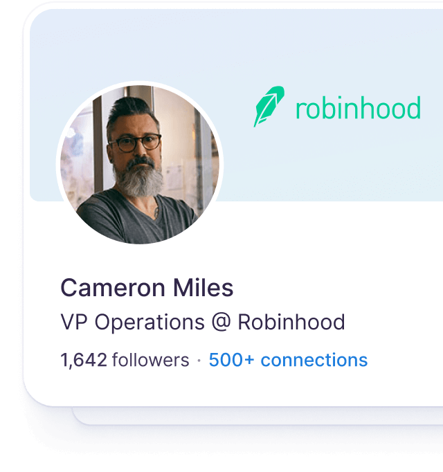 Linkedin profile card